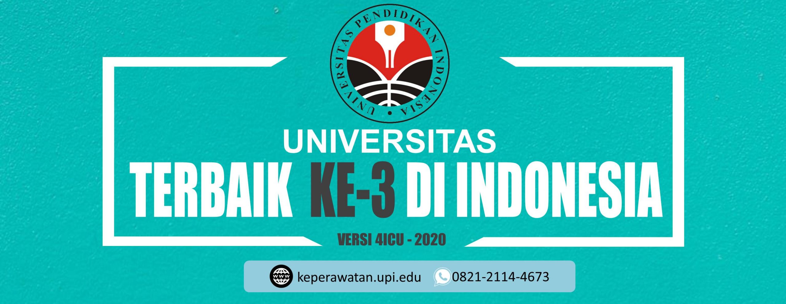 UPI peringkat Ke-3 universitas terbaik Indonesia 2020 versi 4ICU