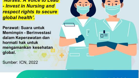 12 Mei 2022 – Hari Perawat Internasional  ‘Nurses: A Voice to Lead – Invest in Nursing and respect rights to secure global health’.