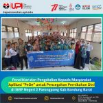 Penelitian dan Pengabdian Kepada Masyarakat Aplikasi “PeDe” untuk Pencegahan Pernikahan Dini di SMP Negeri 2 Parongpong Kab Bandung Barat